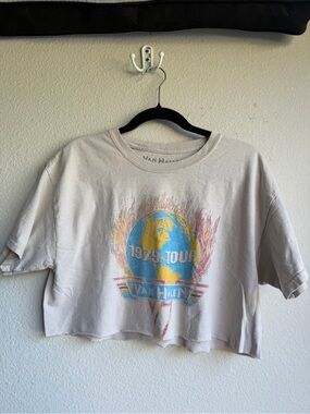 Beige Cropped Tour Graphic Tee - 1979 Tour